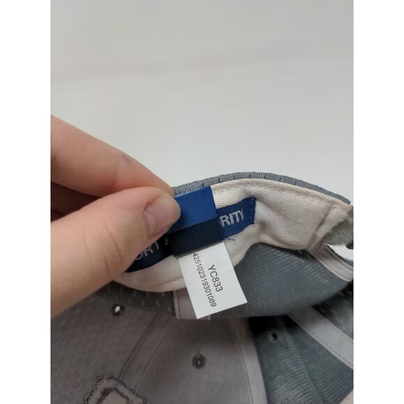 Youth Boys Strapback Cap Embroidered P Gray Port Authority Hat - Picture 10 of 10